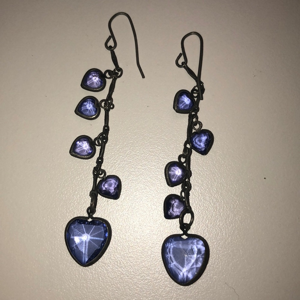 Purple Heart earrings